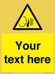 Custom warning sudden loud noise